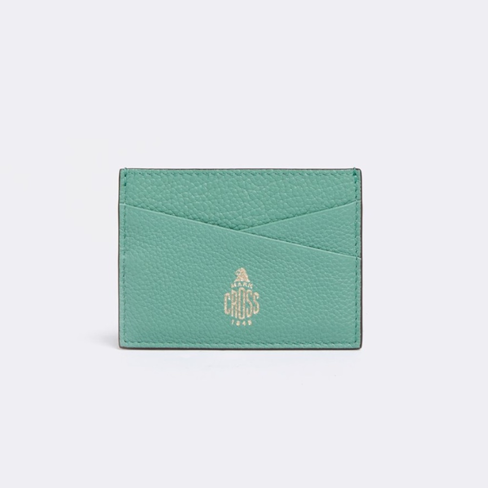 NWB Mark Cross Leather Card Case - Celadon